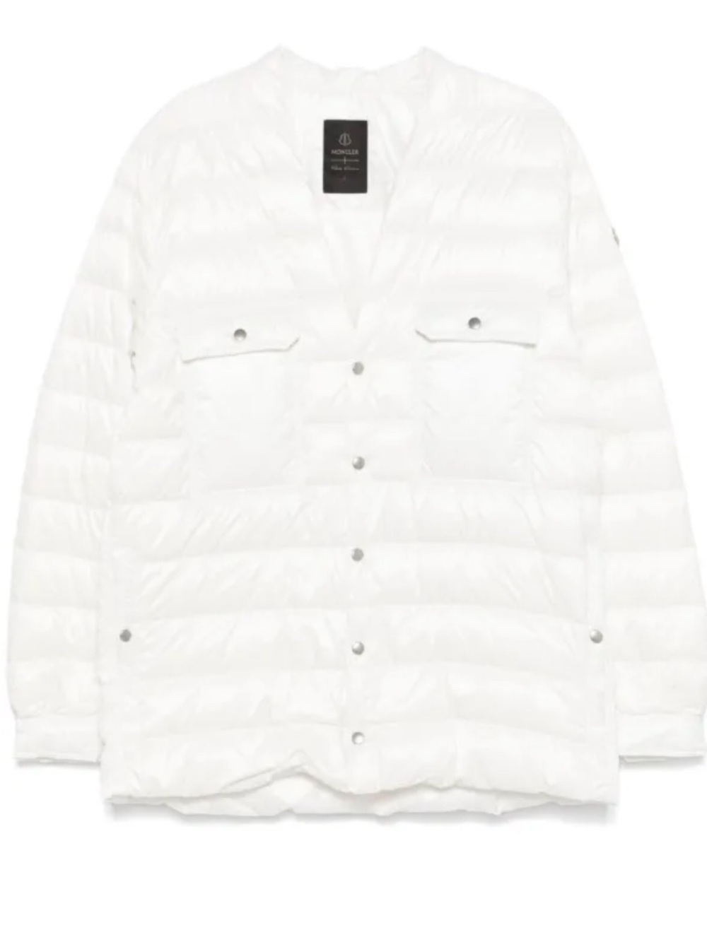 Rick Owens X Moncler Overshirt Milk Large/50 quilted jacket